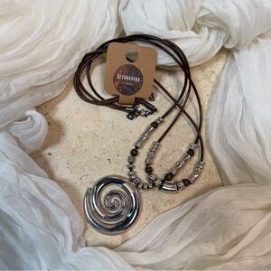 Secondhand Sinner Spiral Amulet Necklace – Adjustable Cord
